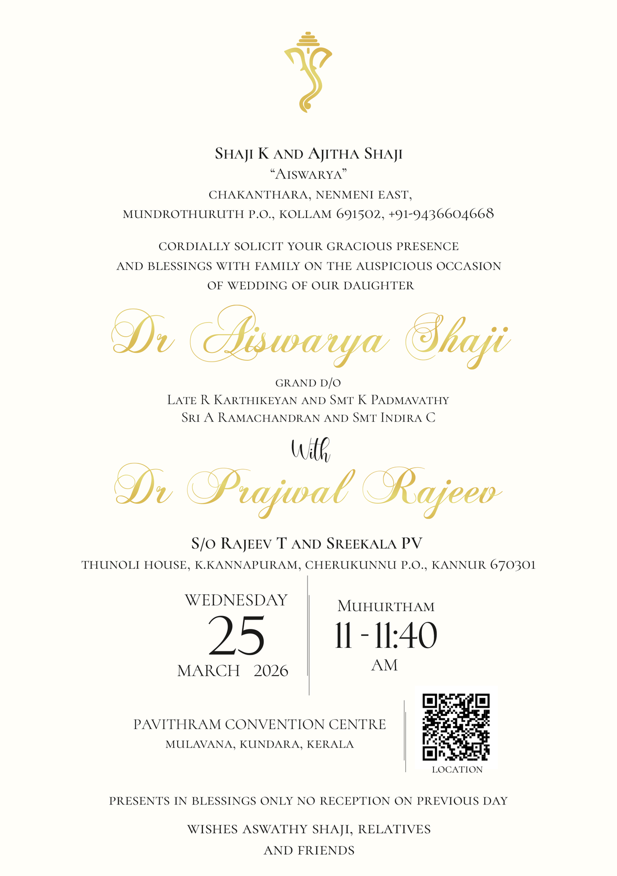 Aiswarya Wedding Card Digital