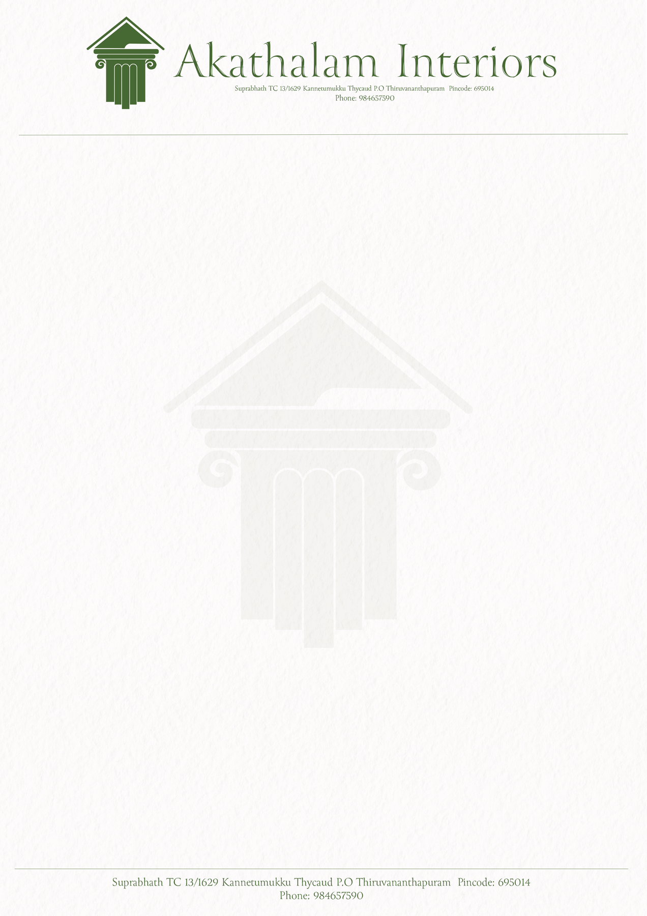 Akathalam Interiors Letterpad