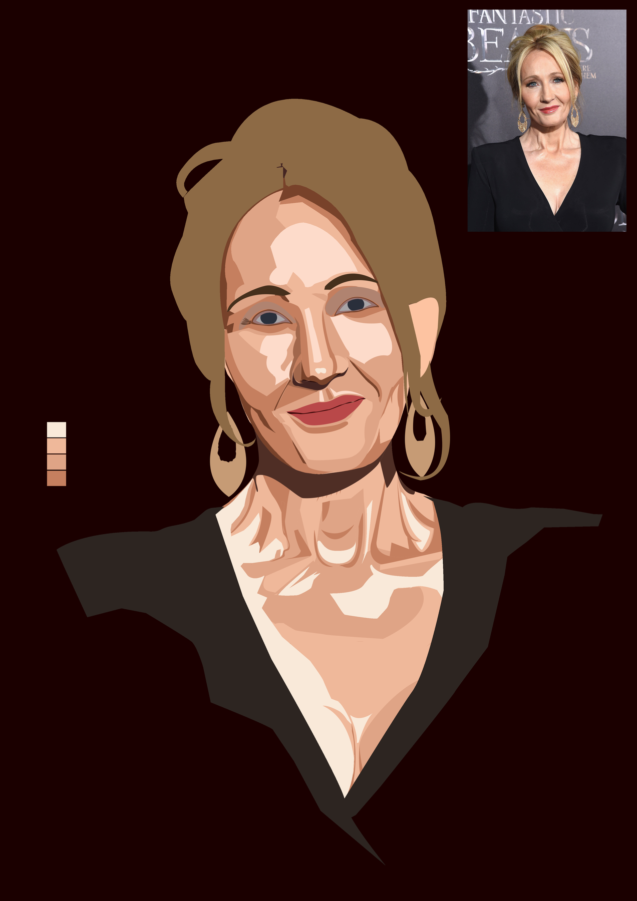 JK Rowling Illustration