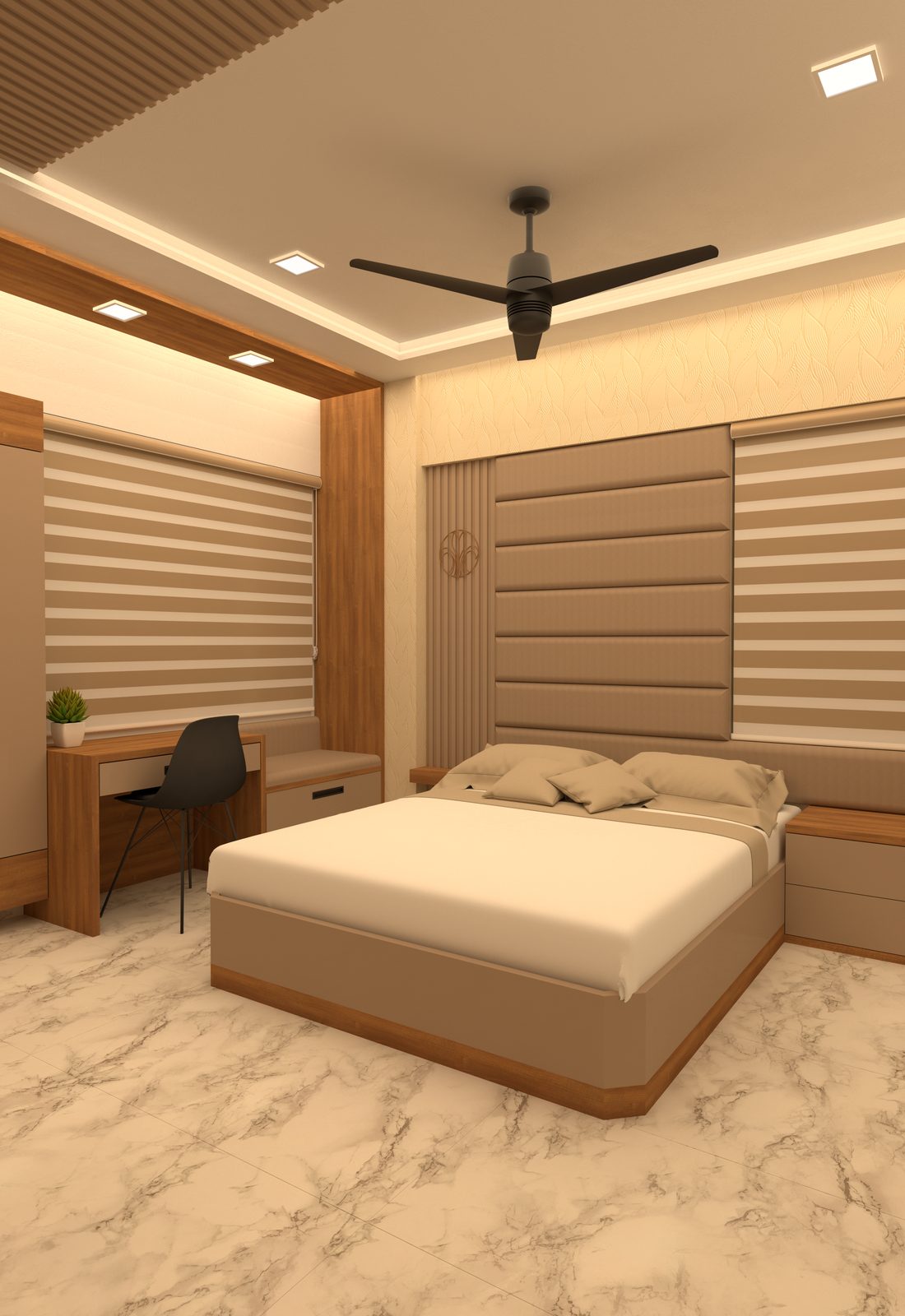 Bedroom One – Bed Wall