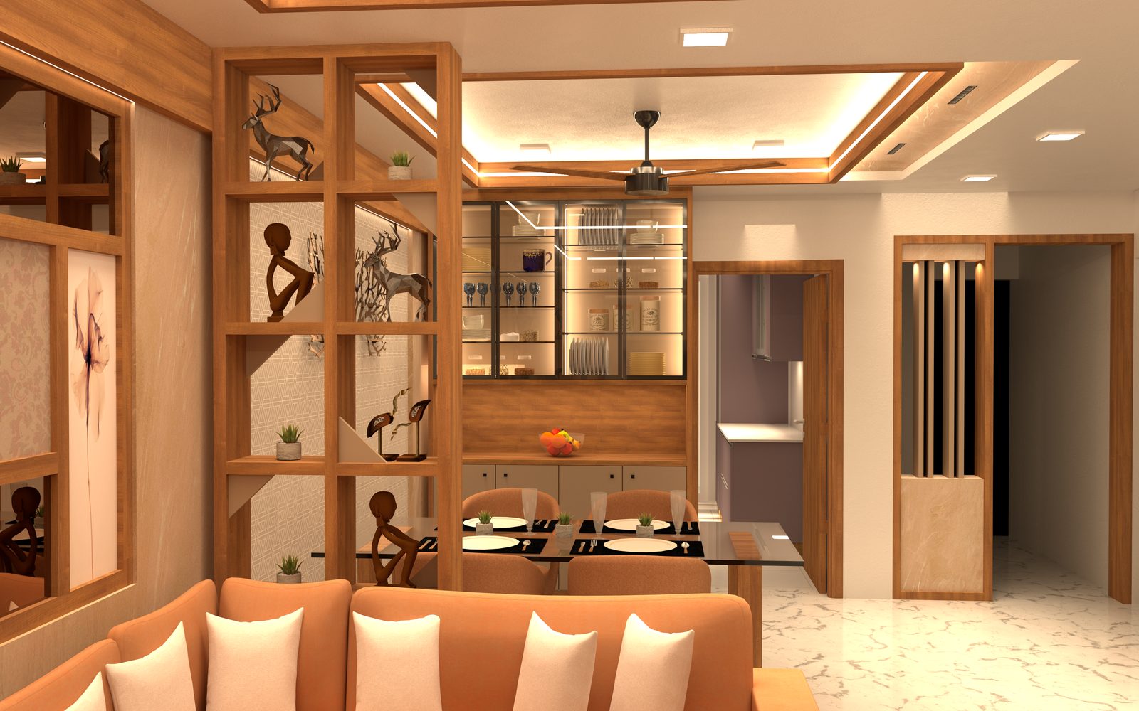 Living Room with Dining Nook