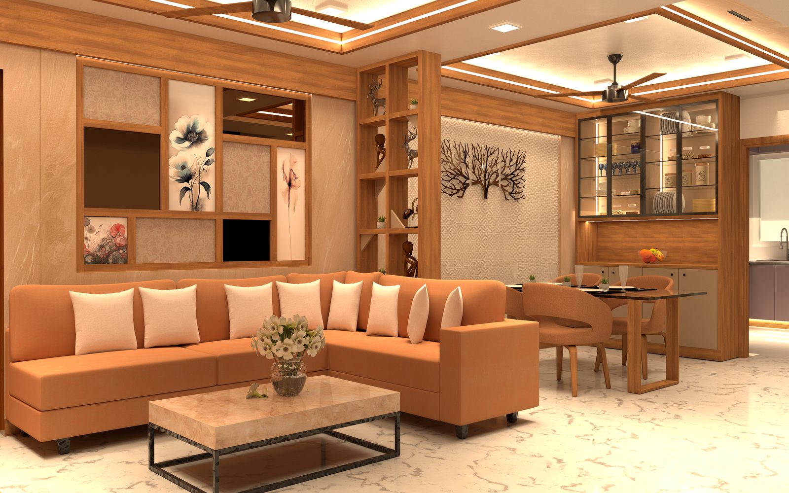 Living Room – Sofa & Display Shelving